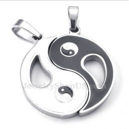Titan Tai Chi Parhalsband Med Hänge (Gratis Kedja) (Ett Par)