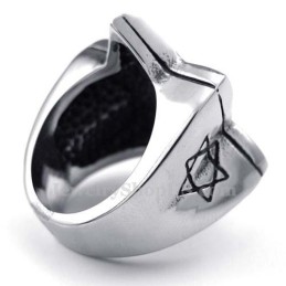 Titan Lucky Star-Ring Med Svart Zirkon