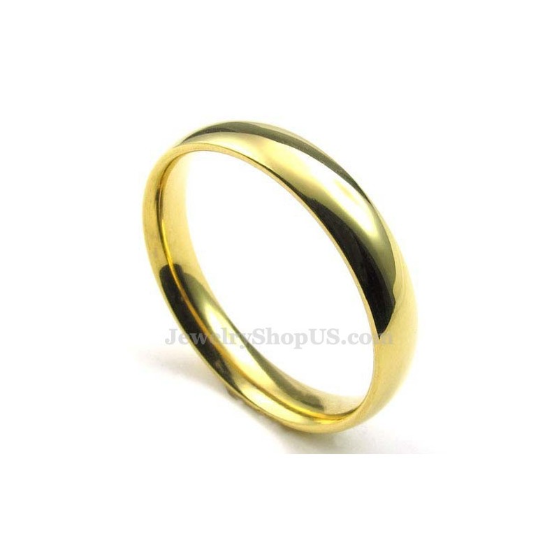 4 Mm Rund Ring I Guld I Titan 4 Mm Rund Ring I Guld I Titan