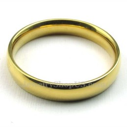 4 Mm Rund Ring I Guld I Titan