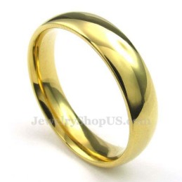 5 Mm Rund Ring I Guld I Titan