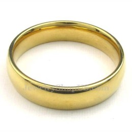 5 Mm Rund Ring I Guld I Titan