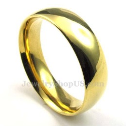 6 Mm Rund Ring I Guld I Titan