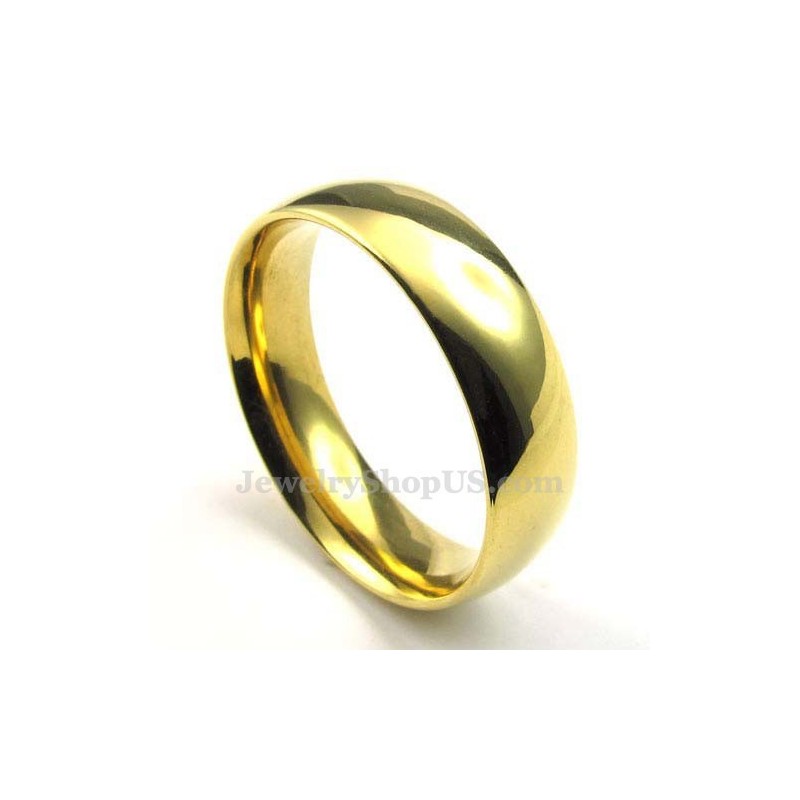 6 Mm Rund Ring I Guld I Titan 6 Mm Rund Ring I Guld I Titan