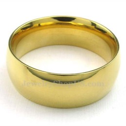 8 Mm Rund Ring I Guld I Titan
