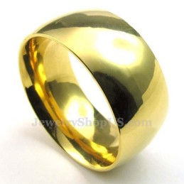 10 Mm Rund Ring I Guld I Titan