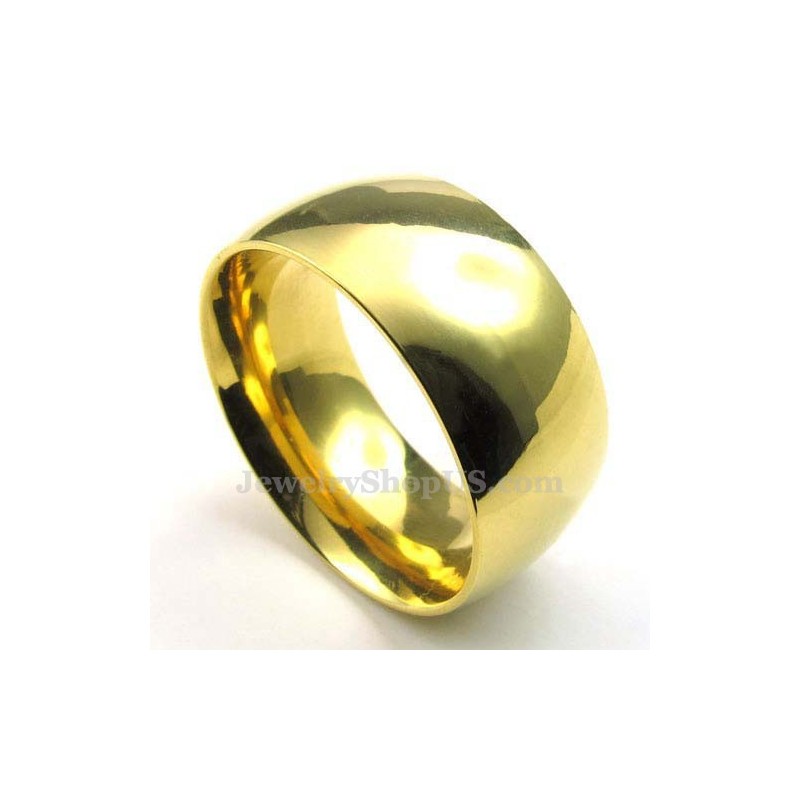 10 Mm Rund Ring I Guld I Titan 10 Mm Rund Ring I Guld I Titan