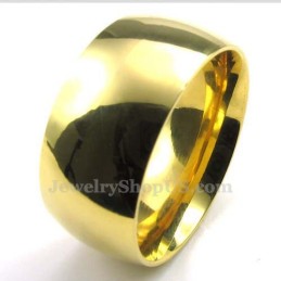 10 Mm Rund Ring I Guld I Titan