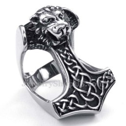 Titanring Med Lejonmotiv