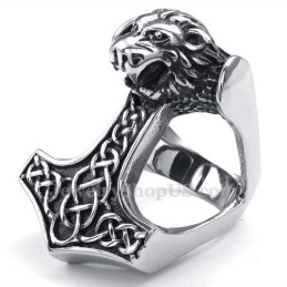 Titanring Med Lejonmotiv