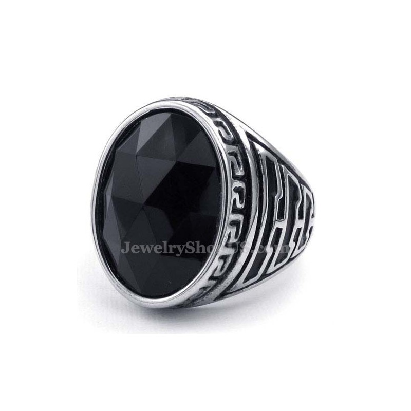 Herrring I Titan Med Svart Zirkon Herrring I Titan Med Svart Zirkon
