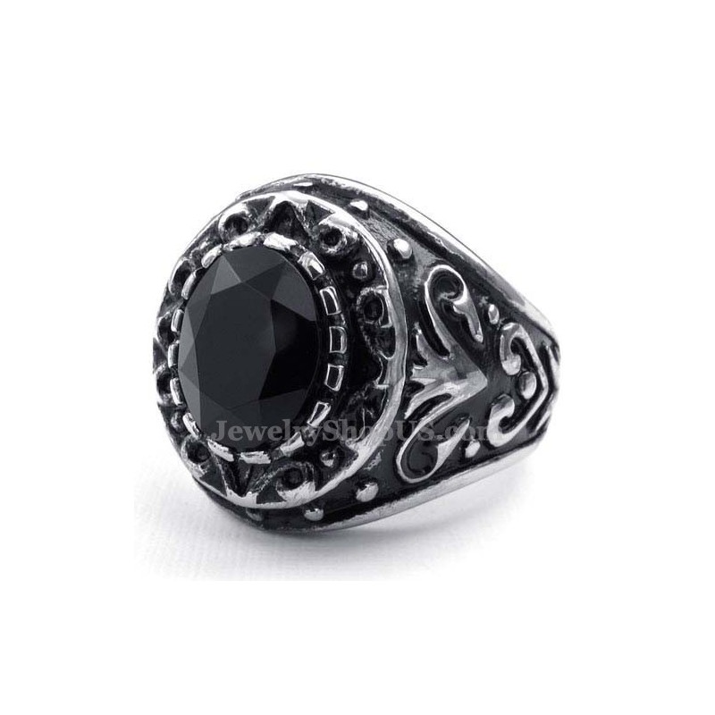 Herrring I Titan Med Svart Zirkon Herrring I Titan Med Svart Zirkon