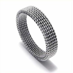 Unisex 4 Mm Titanring I Nät