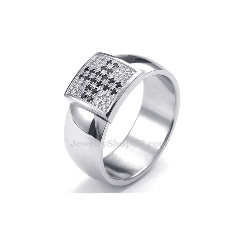Titanring Med Vit Zirkon Titanring Med Vit Zirkon
