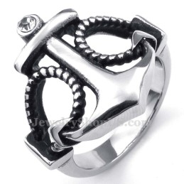 Titanankarring Med Vit Zirkon