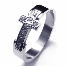 8 Mm Korsdiamant Unisex Titanring
