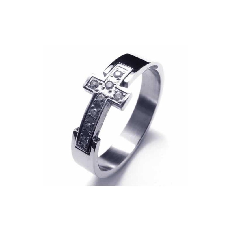 8 Mm Korsdiamant Unisex Titanring 8 Mm Korsdiamant Unisex Titanring