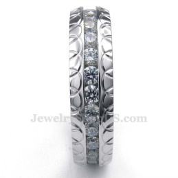 Rund Titanring Med Vit Zirkon