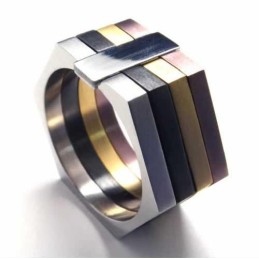 Hexagonfärgad 11 Mm Titanring
