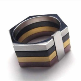 Hexagonfärgad 11 Mm Titanring
