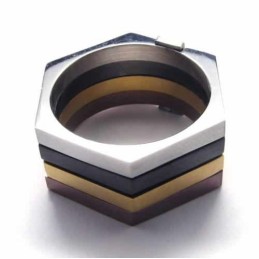 Hexagonfärgad 11 Mm Titanring
