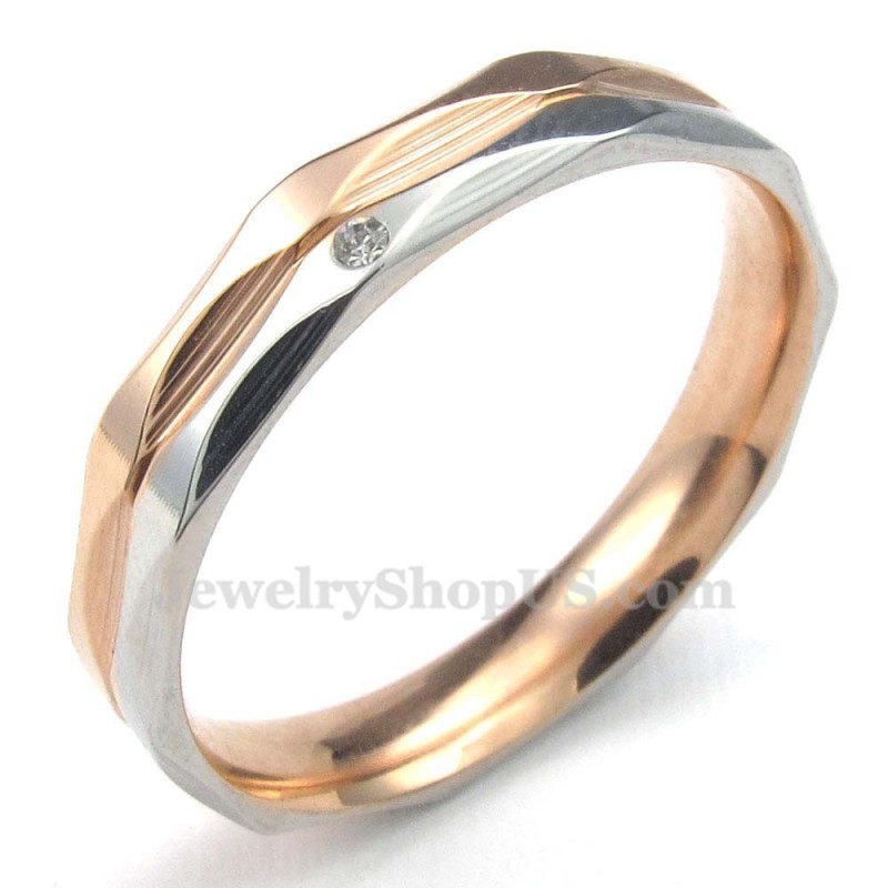 Roséguld Titan Parring Med Vit Zirkon Roséguld Titan Parring Med Vit Zirkon