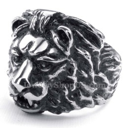 Titanring Med Lejonhuvud