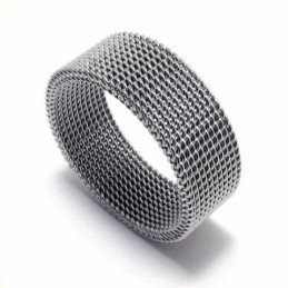 Unisex 8Mm Titanring I Nät