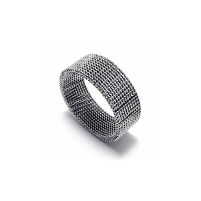 Unisex 8Mm Titanring I Nät Unisex 8Mm Titanring I Nät