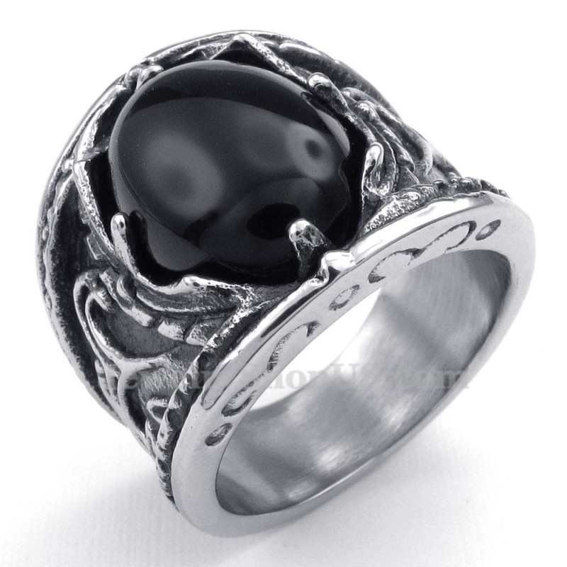 Titanring Med Svart Zirkon Titanring Med Svart Zirkon
