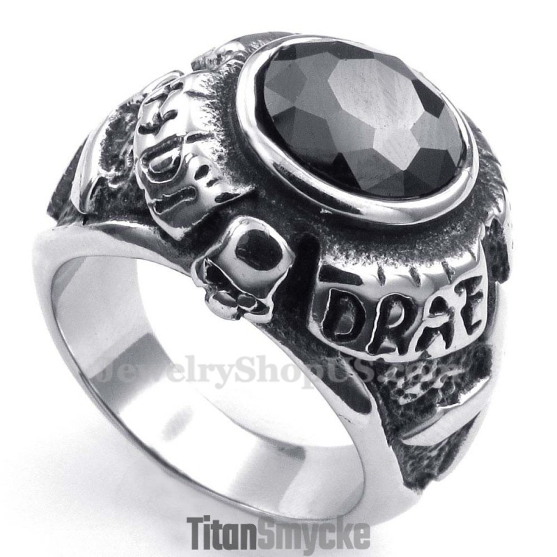 Titanring Med Svart Zirkon Titanring Med Svart Zirkon
