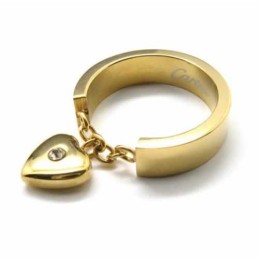 Diamantinfattad 5 Mm Hjärtformad Titanring I 18 Karat Guld