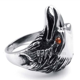 Titanörnring Med Röda Ögon