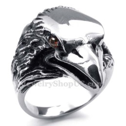 Titanörnring Med Röda Ögon