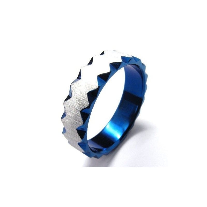 6 Mm Unisex Blå Titanring 6 Mm Unisex Blå Titanring