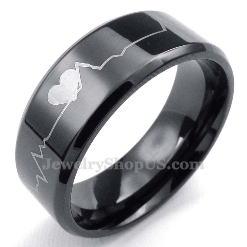 Svart Titan Rund Ring Svart Titan Rund Ring