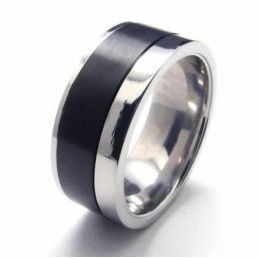 Herrring I Svart Titan, 8 Mm