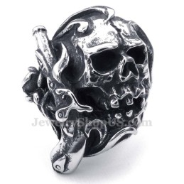 Titanring Med Pistolskalle