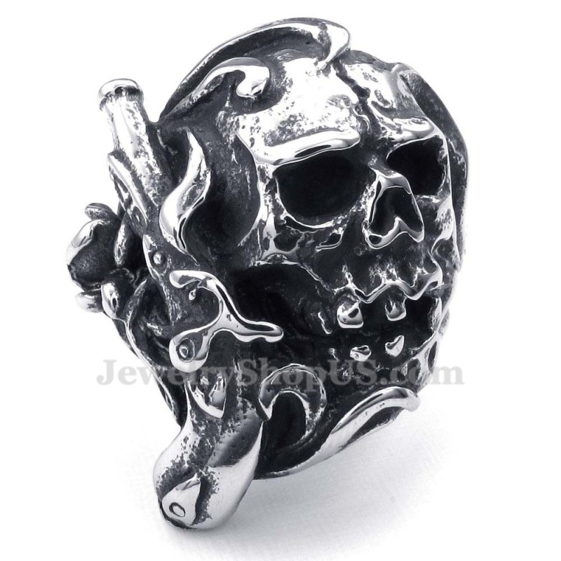 Titanring Med Pistolskalle Titanring Med Pistolskalle