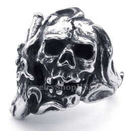 Titanring Med Pistolskalle