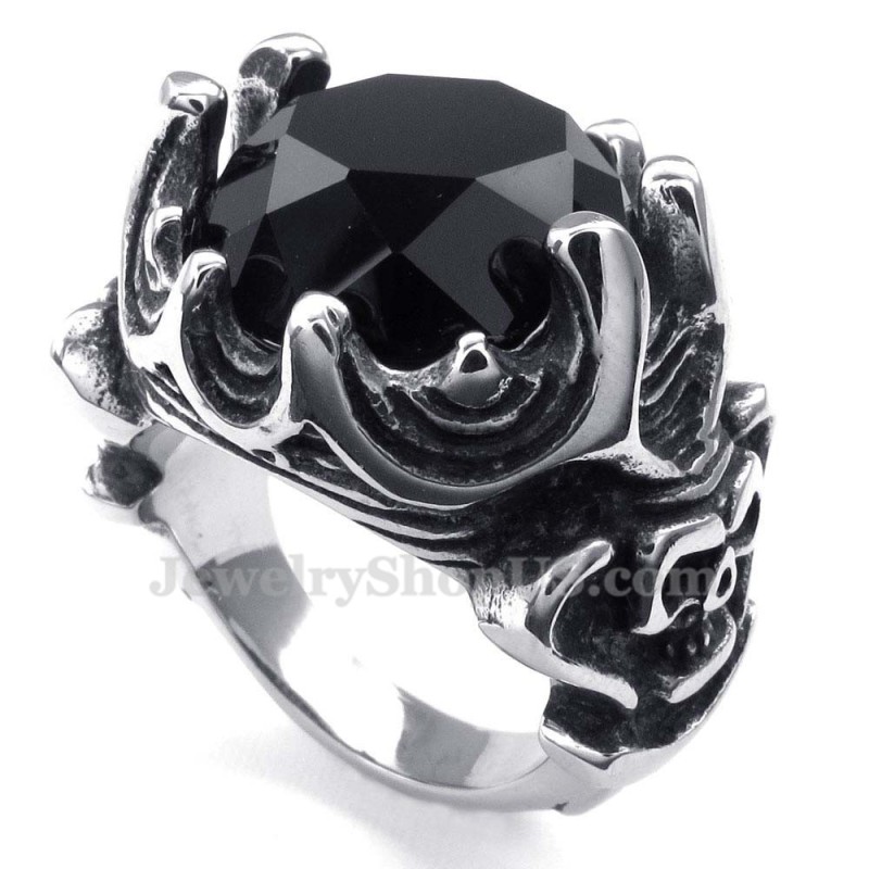 Svart Zirkonring I Titan Svart Zirkonring I Titan