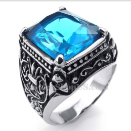 Blå Zirkonring I Titan