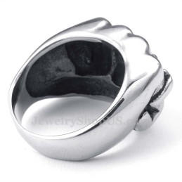 Titan Näve Ring Med Röd Zirkon