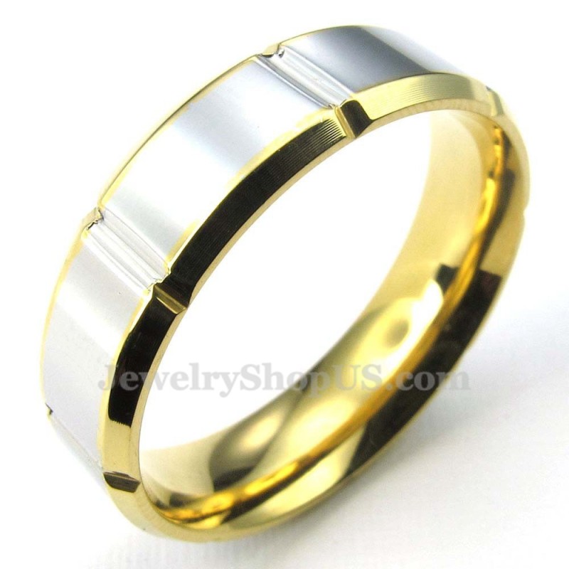 Moderiktig Silverguld Titanring (Herr) Moderiktig Silverguld Titanring (Herr)
