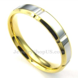 Moderiktig Silverguld Titanring (Dam)
