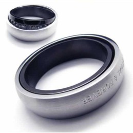 Eternal & Forever Diamantinfattad 6 Mm Titaninfälld Hovring