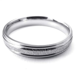 Titan Sandblästrad Hjärtformad Ring (Dam)