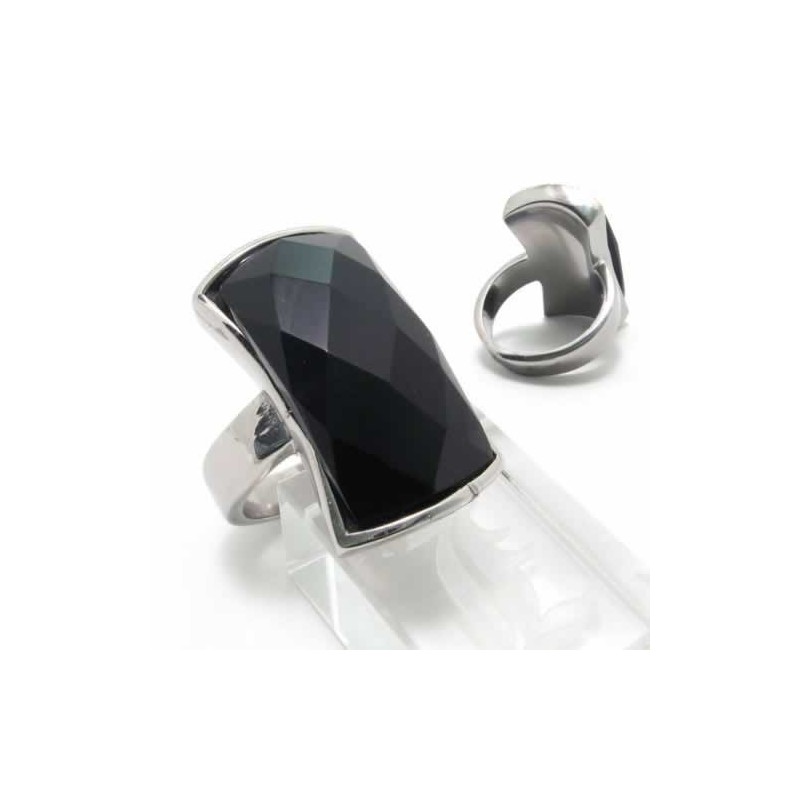 Svart Agat 13 Mm Titaninlagt Hovbandsring Svart Agat 13 Mm Titaninlagt Hovbandsring