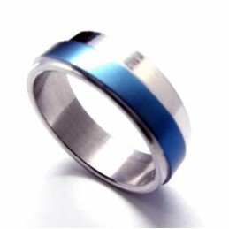 Herrring 6 Mm Blå Titan