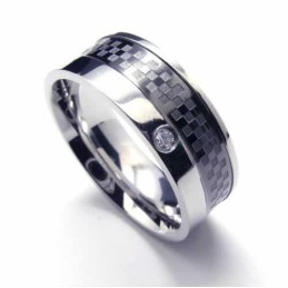 Diamantinfattad 8 Mm Titaninläggningsring Med Hovband